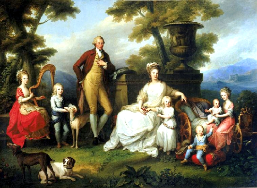 Ferdinand Ier des Deux-Siciles et Marie-Caroline d'Autriche avec leurs enfants – par Angelica Kauffmann - 1783